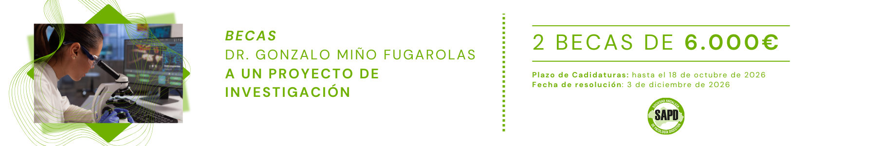 Beca Dr. Gonzalo Miño Fugarolas a un proyecto de investigación